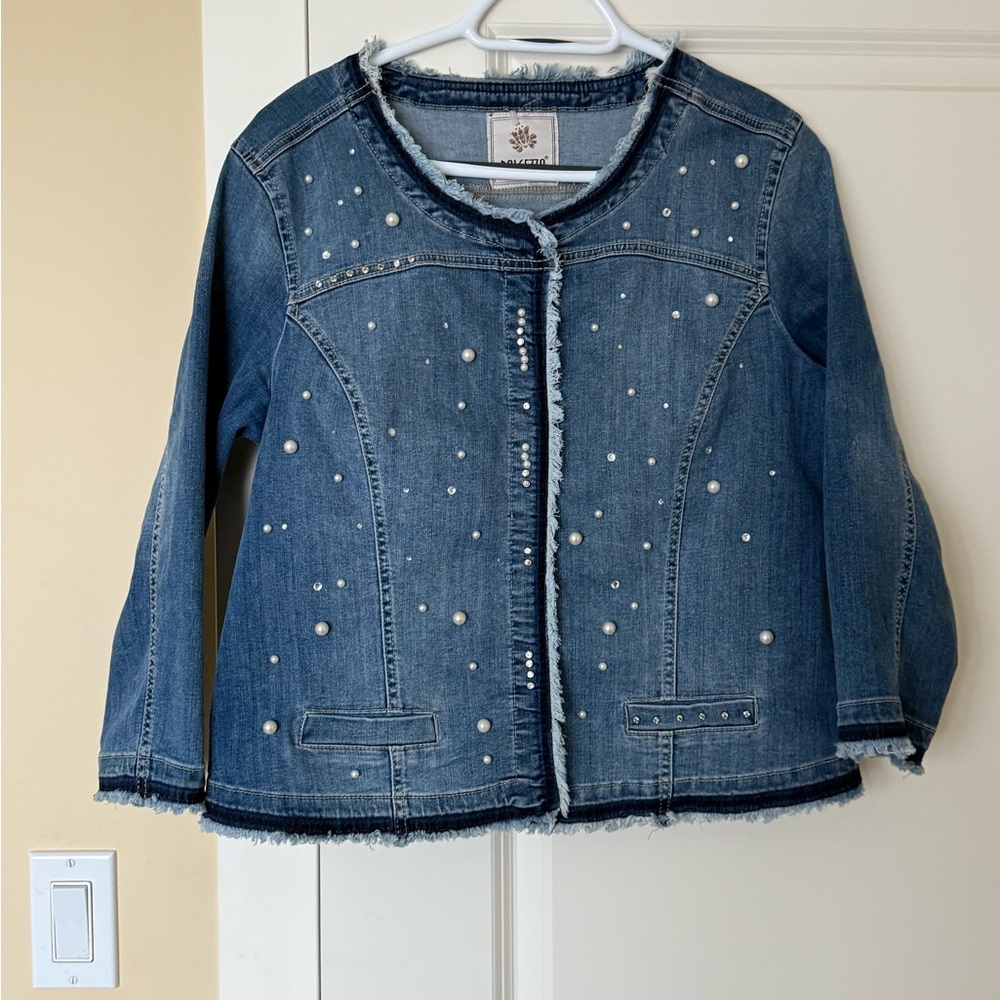 Dolcezza Embellished Denim Jean Jacket